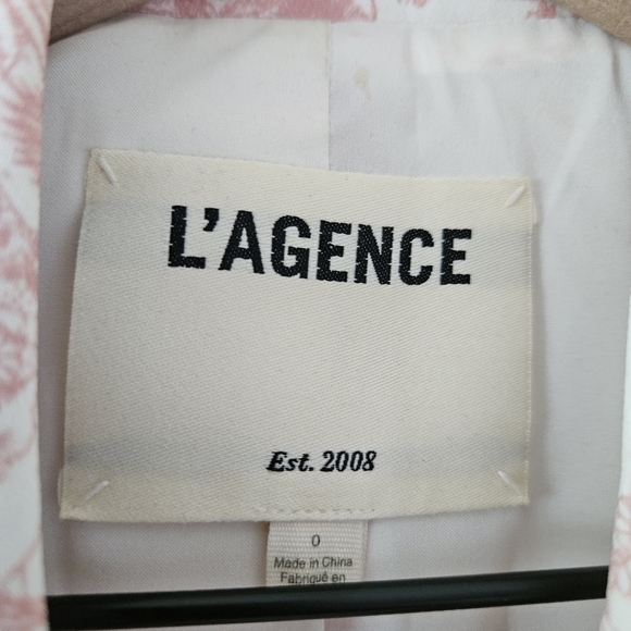 L'Agence Rose Tan Tropical Toile Print Brooke Blazer - Picture 11 of 12